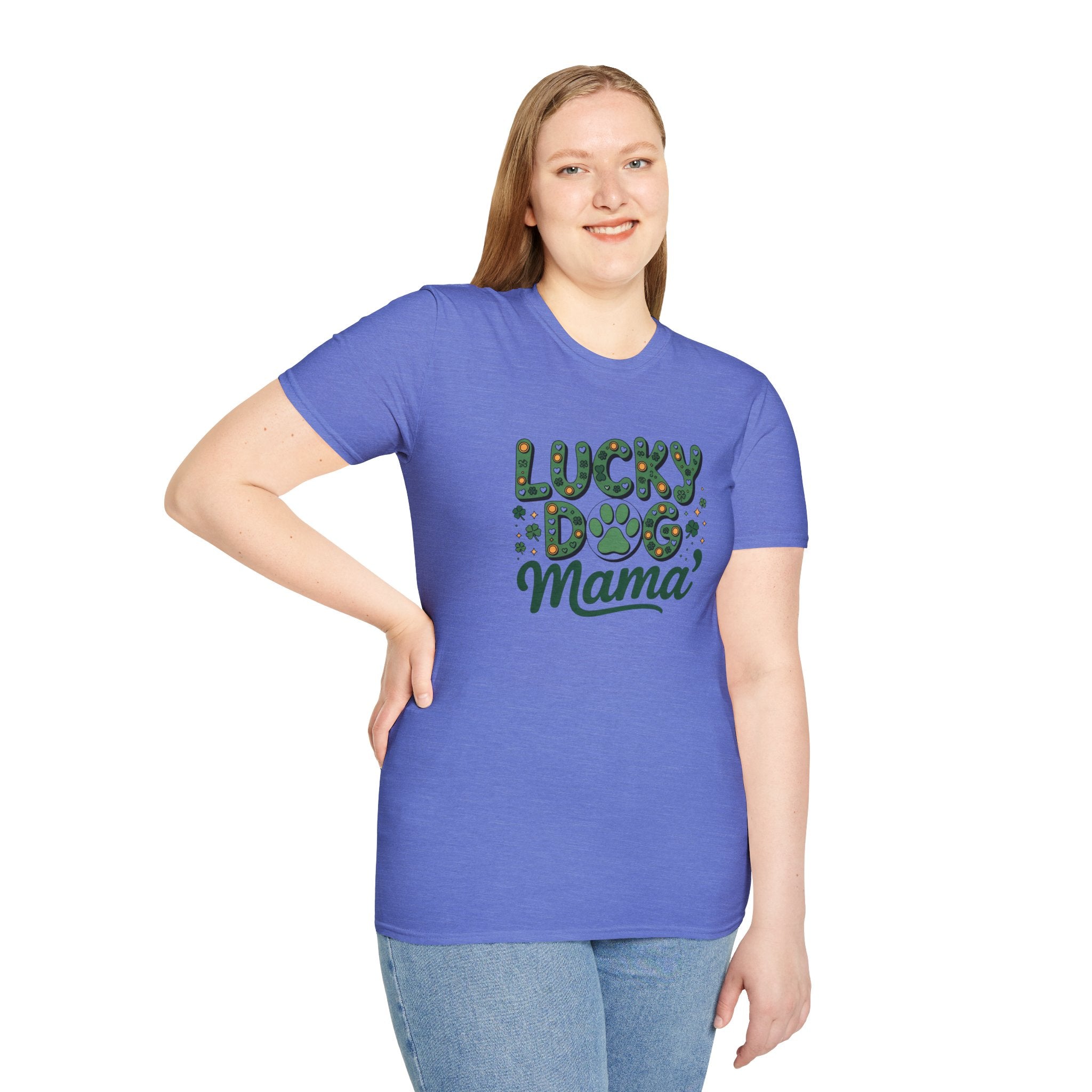 Lucky Dog Mama- Unisex Softstyle T-Shirt