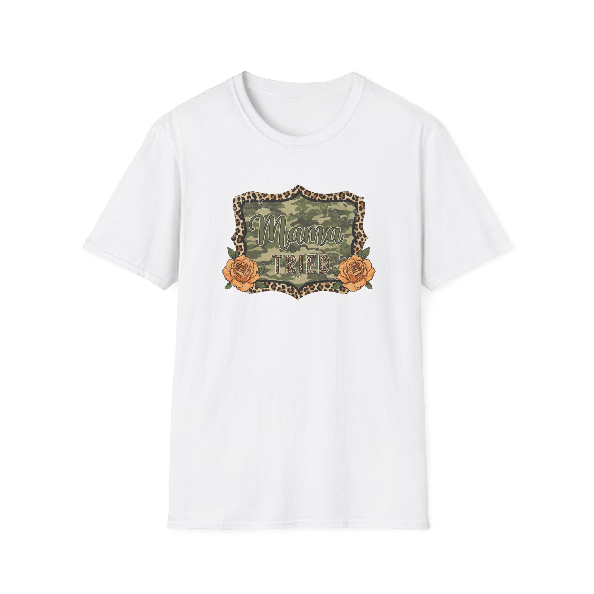 Mama Tried Camo- Unisex Softstyle T-Shirt