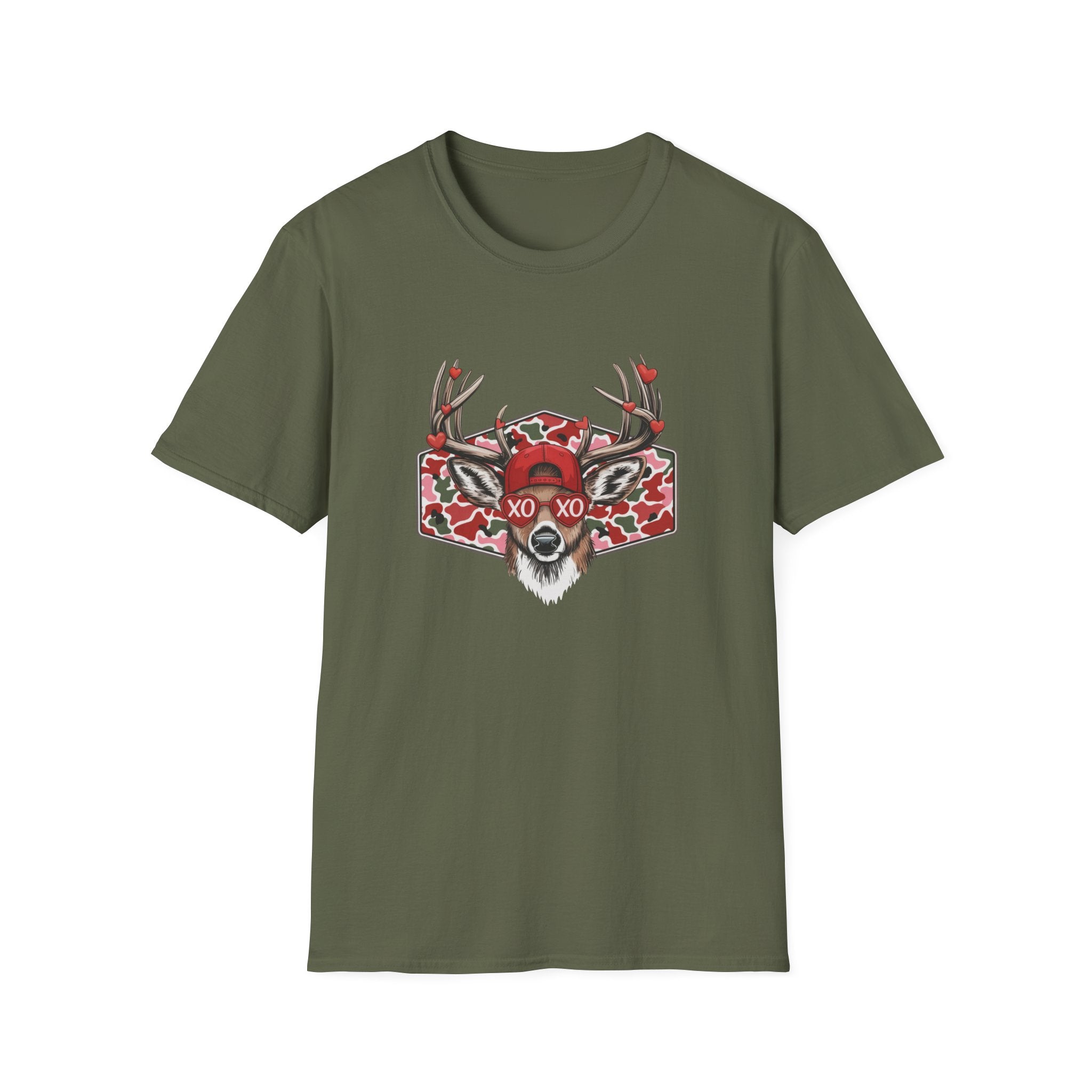 Deer Valentine- Unisex Softstyle T-Shirt