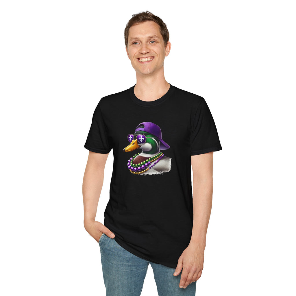 Ducking Mardi Gras- Unisex Softstyle T-Shirt