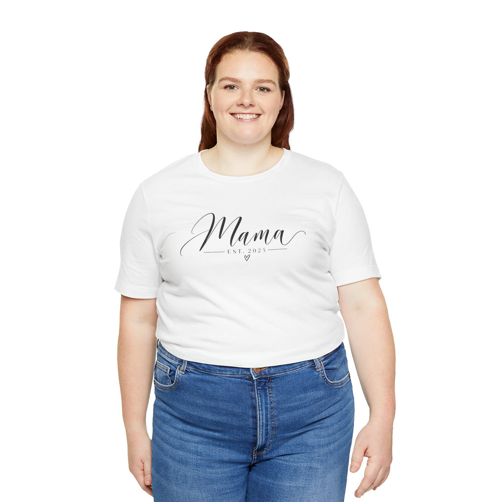 Mama Est. 2025 T-Shirt — Elegant Script Mama Tee