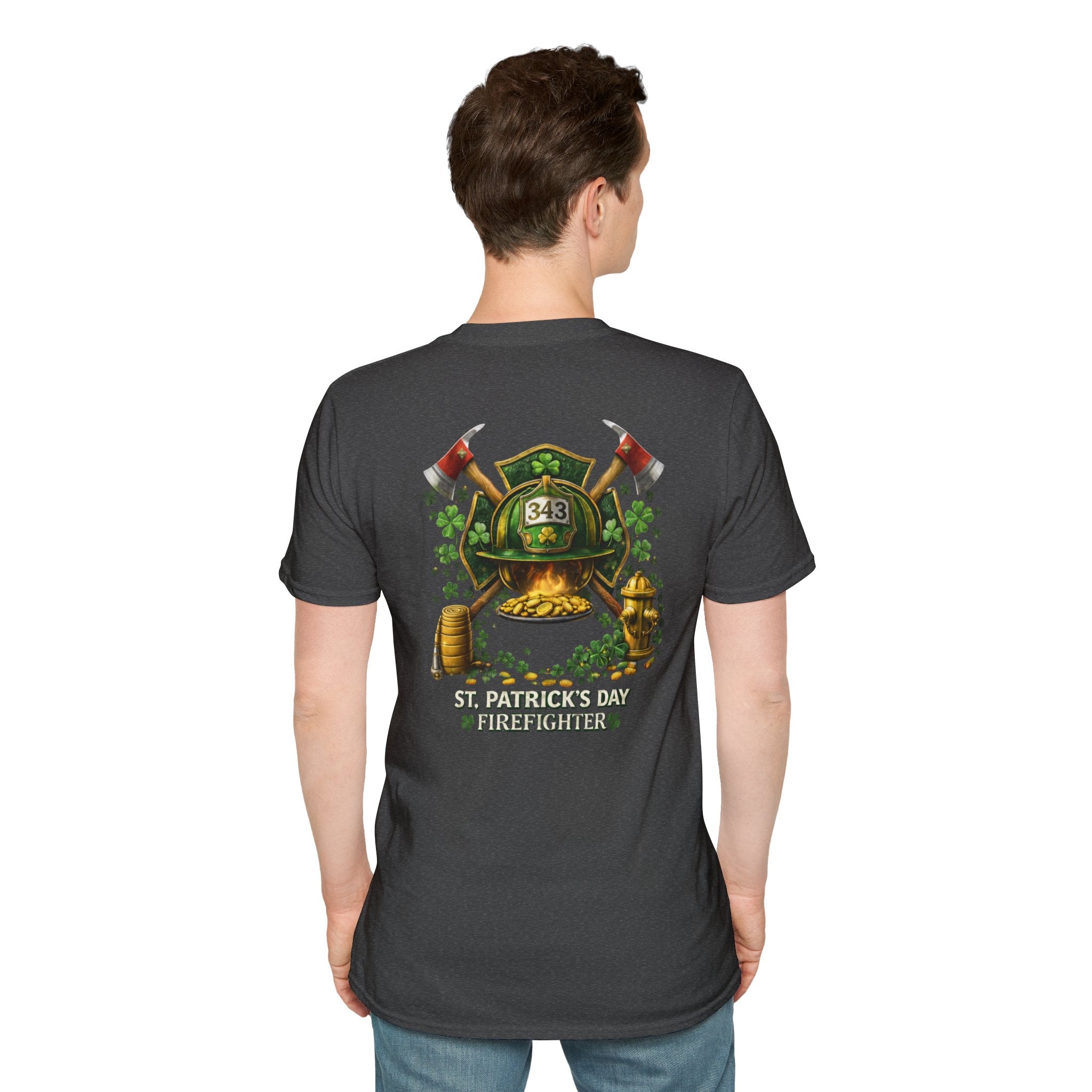 Lucky Firefighter- Unisex Softstyle T-Shirt