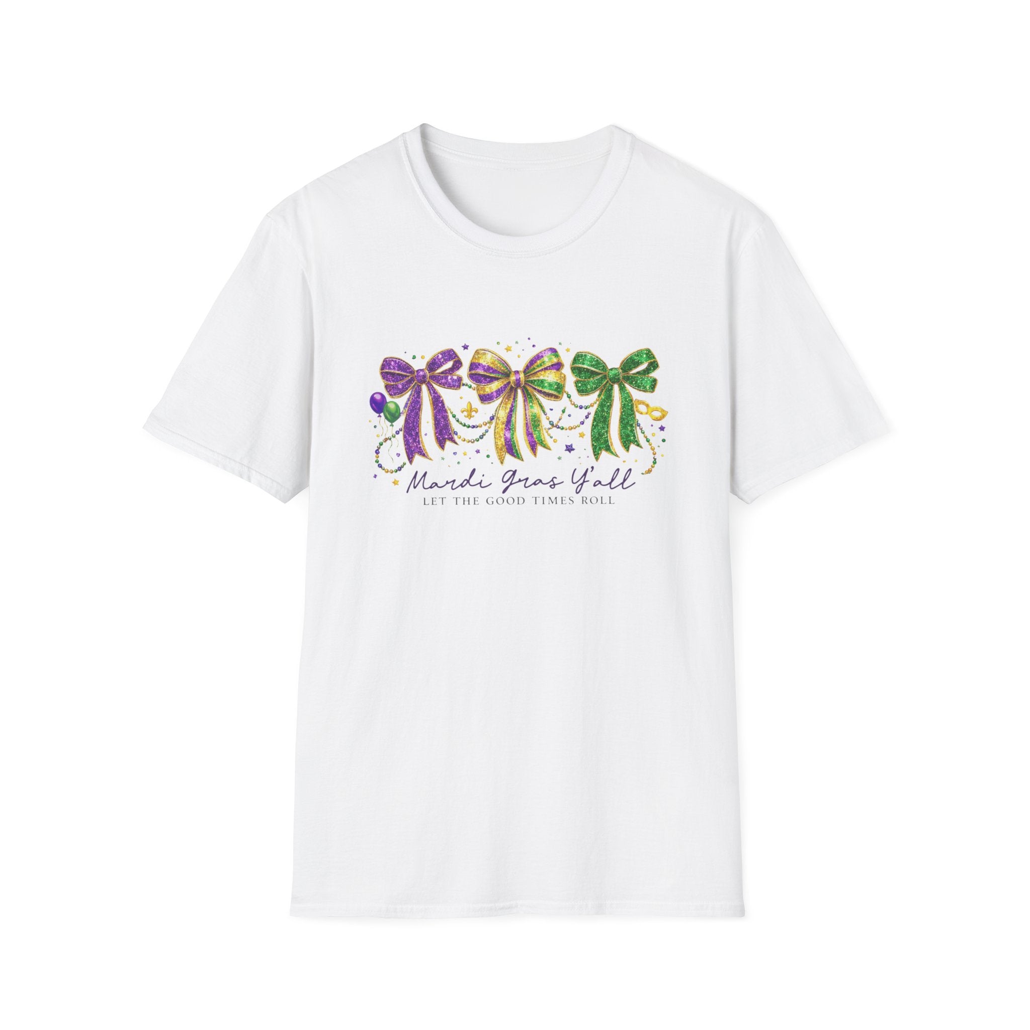 Let the Good Times Roll Bows- Unisex Softstyle T-Shirt