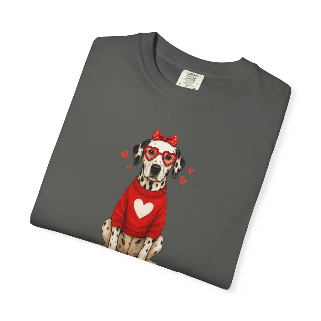 Dalmatian with glasses- Unisex Garment-Dyed T-shirt