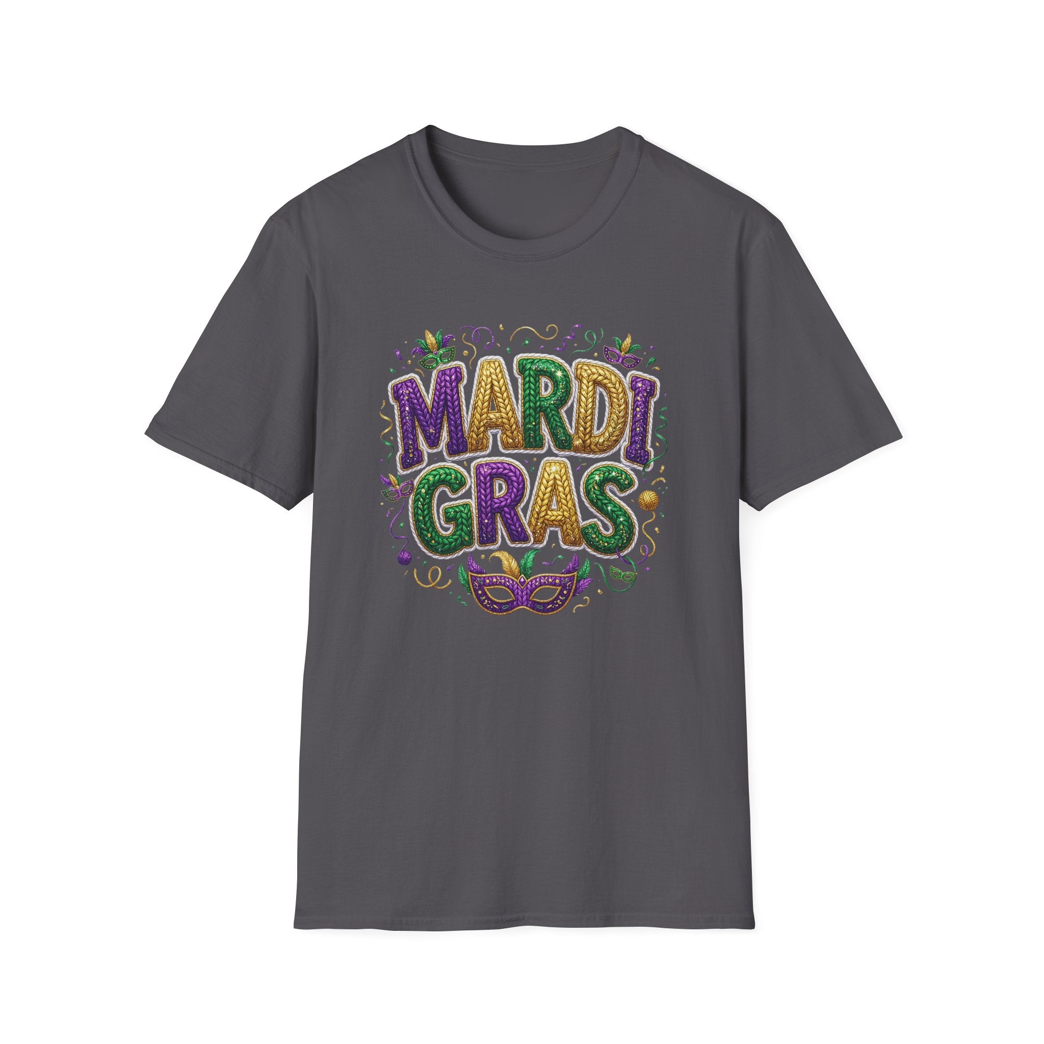 Braided Mardi Gras- Unisex Softstyle T-Shirt