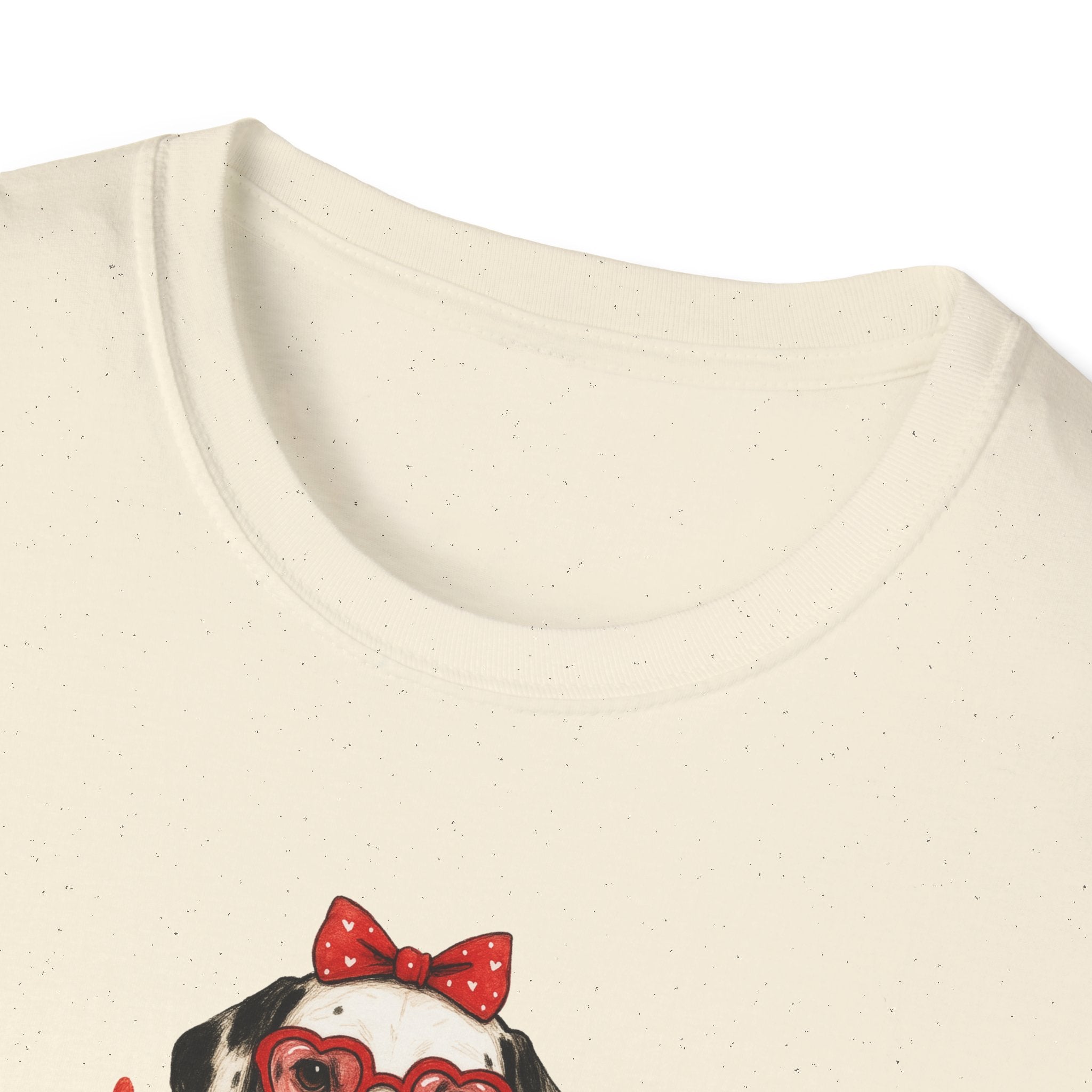 Dalmatian With Glasses- Unisex Softstyle T-Shirt