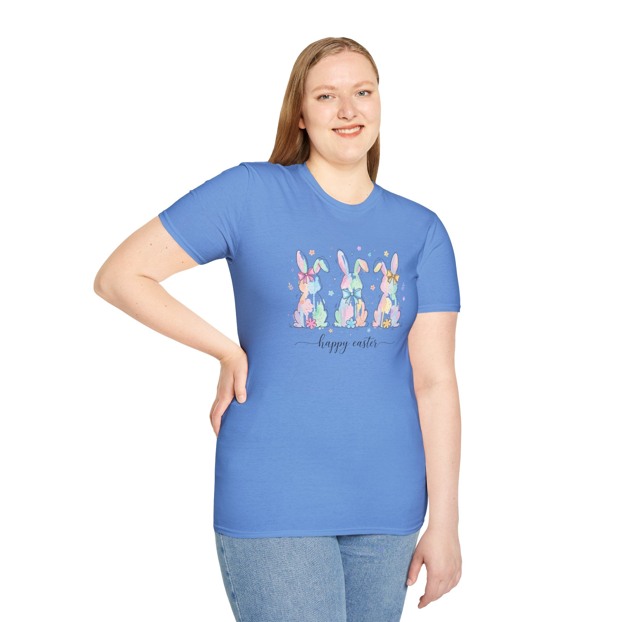 Spring Color Bunny- Unisex Softstyle T-Shirt