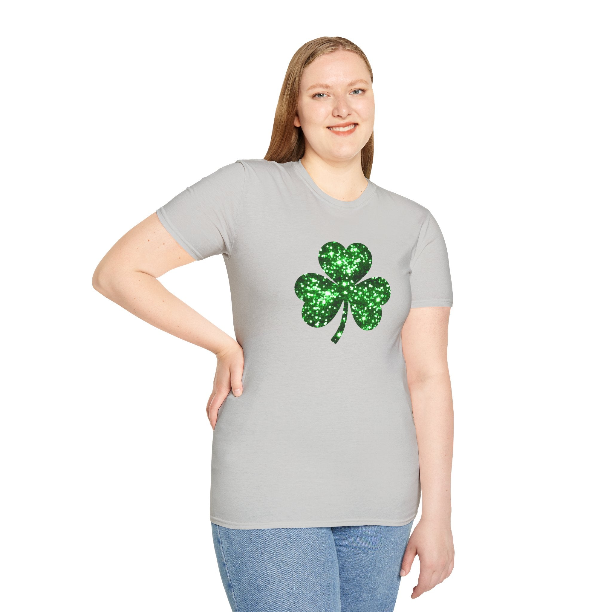 3 leaf clover- Unisex Softstyle T-Shirt