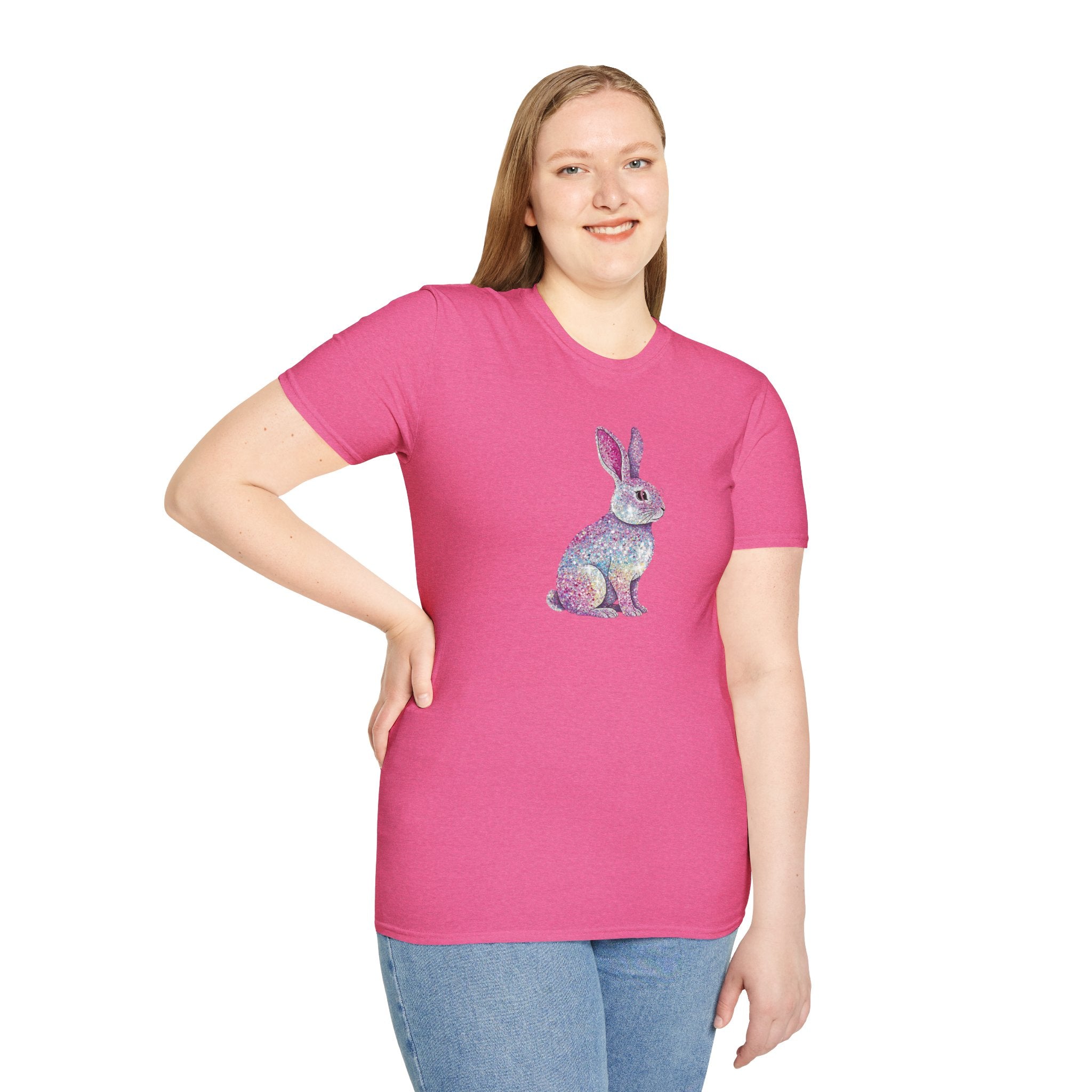 Glitter Bunny- Unisex Softstyle T-Shirt