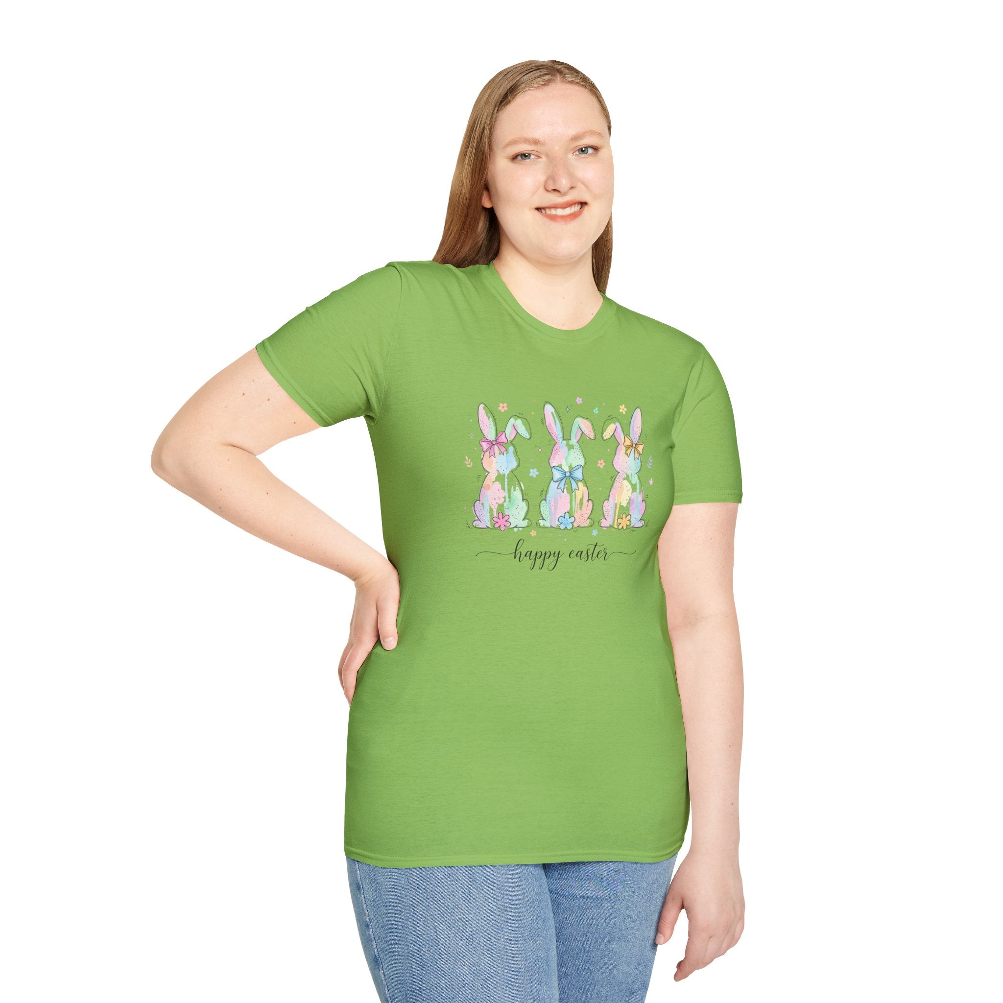 Spring Color Bunny- Unisex Softstyle T-Shirt