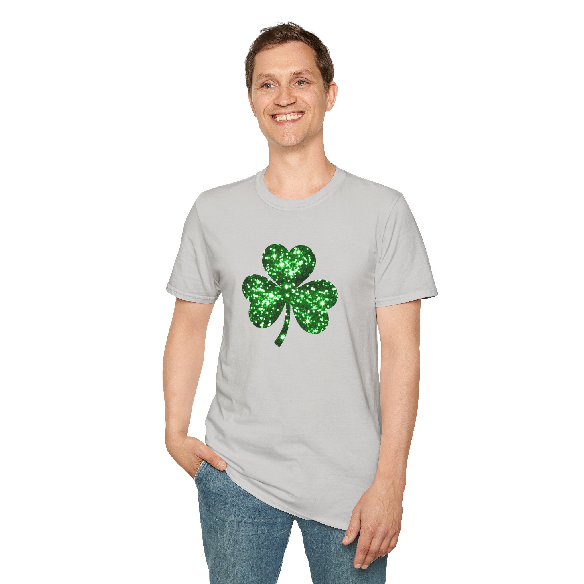 3 leaf clover- Unisex Softstyle T-Shirt