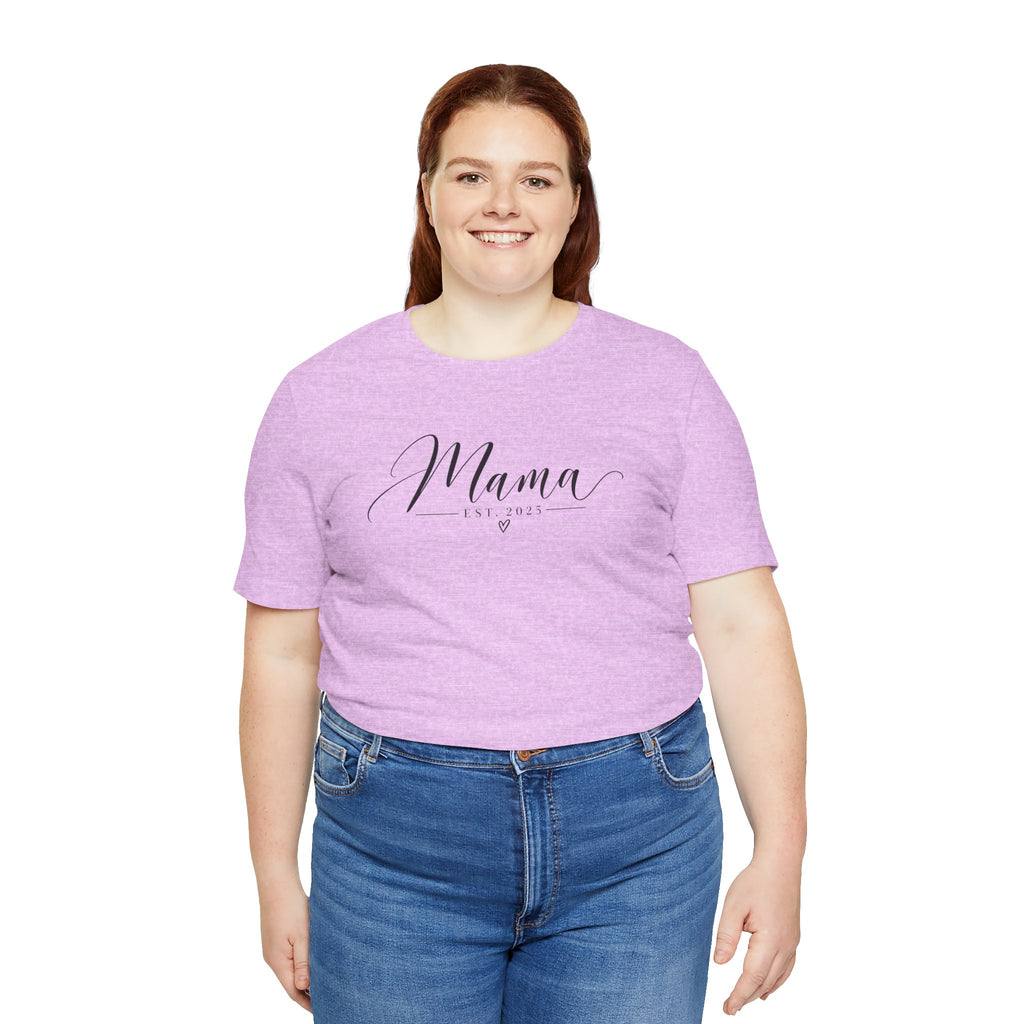 Mama Est. 2025 T-Shirt — Elegant Script Mama Tee