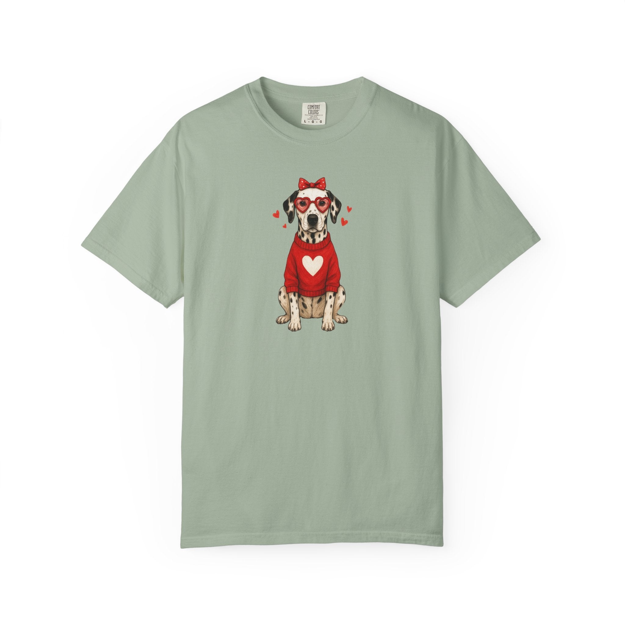 Dalmatian with glasses- Unisex Garment-Dyed T-shirt