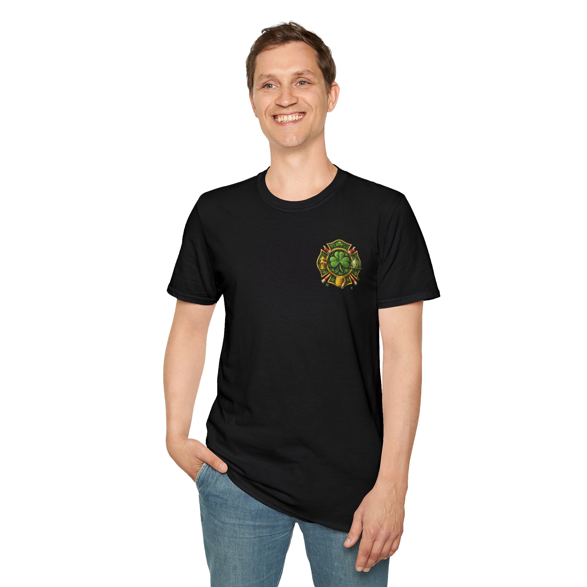 Lucky Firefighter- Unisex Softstyle T-Shirt