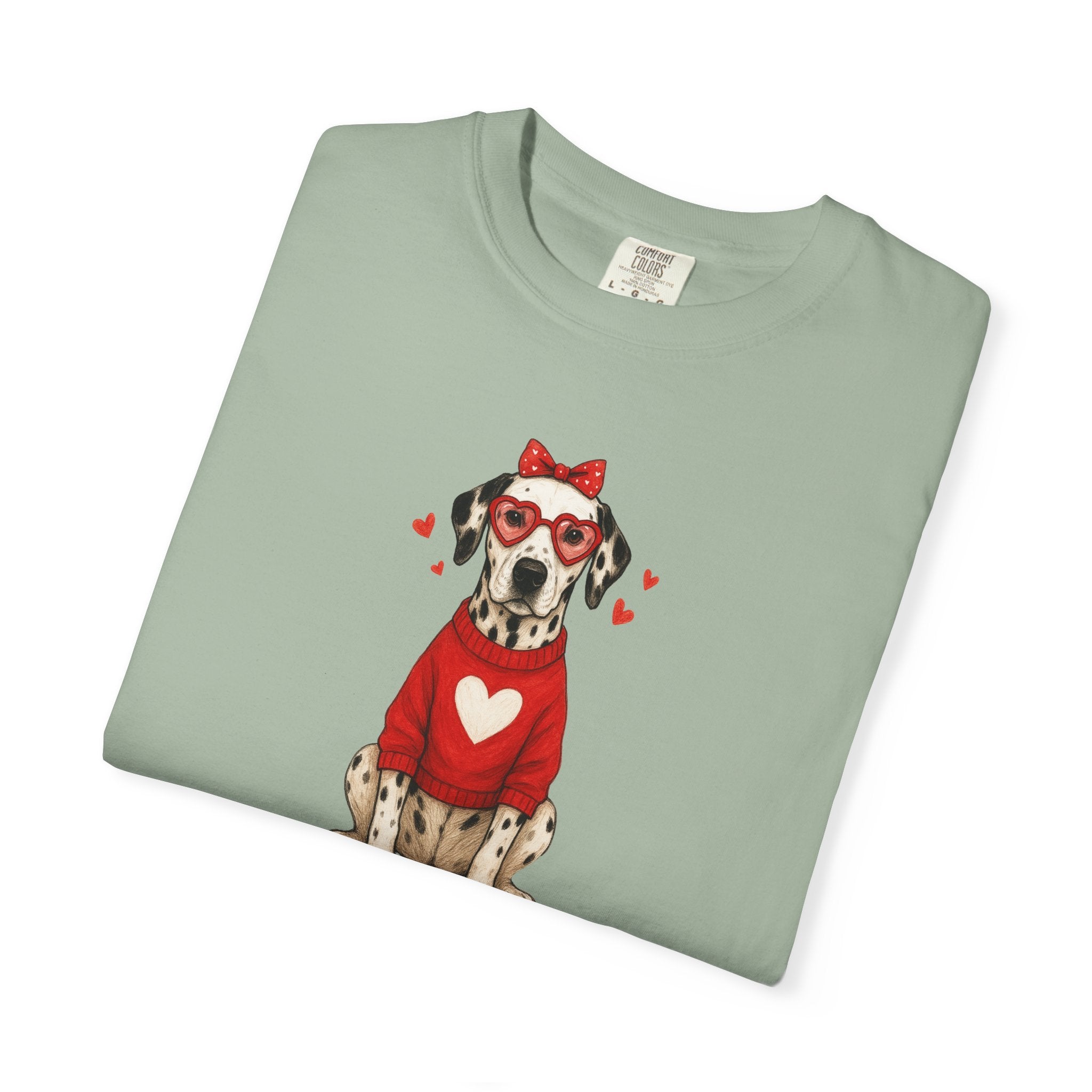 Dalmatian with glasses- Unisex Garment-Dyed T-shirt