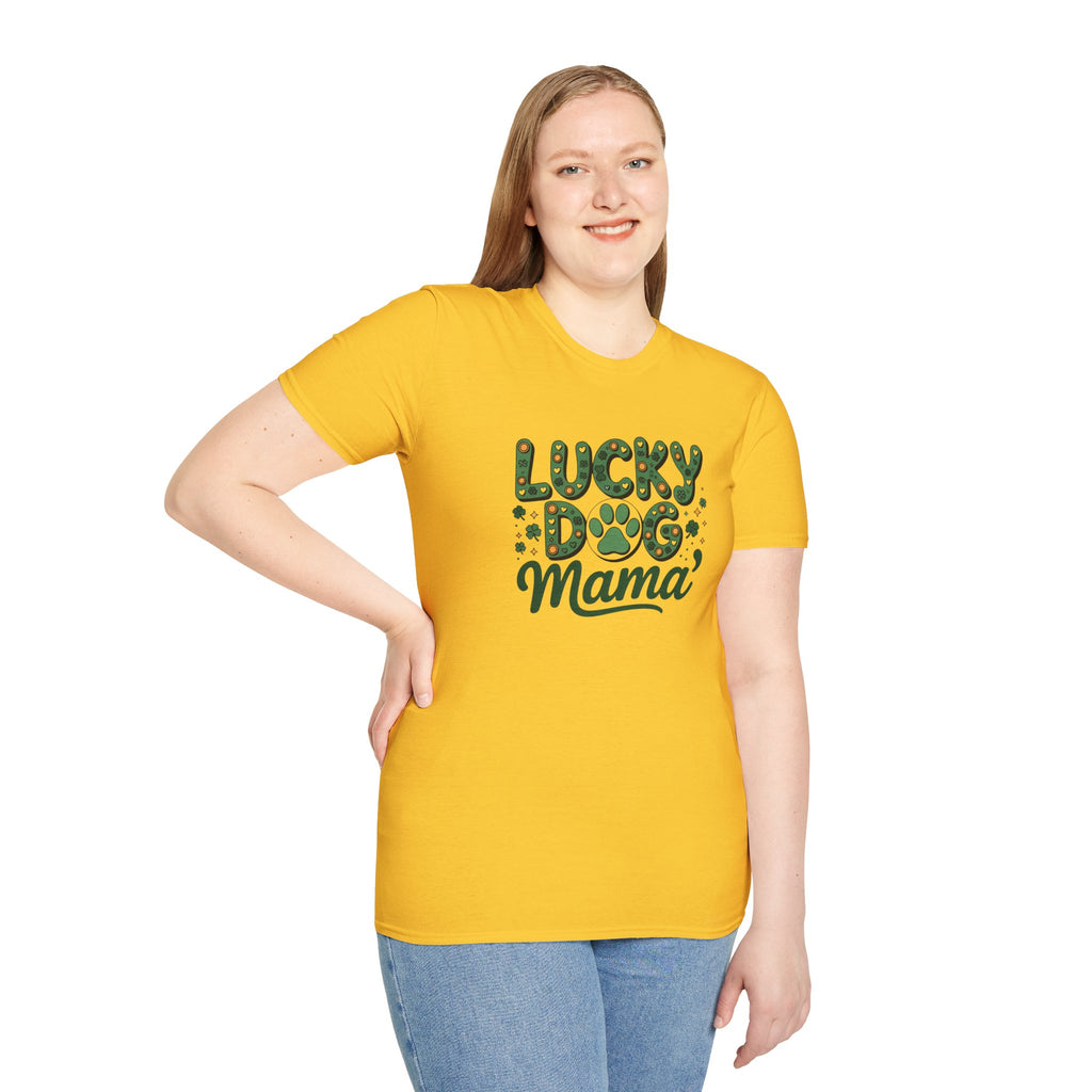 Lucky Dog Mama- Unisex Softstyle T-Shirt