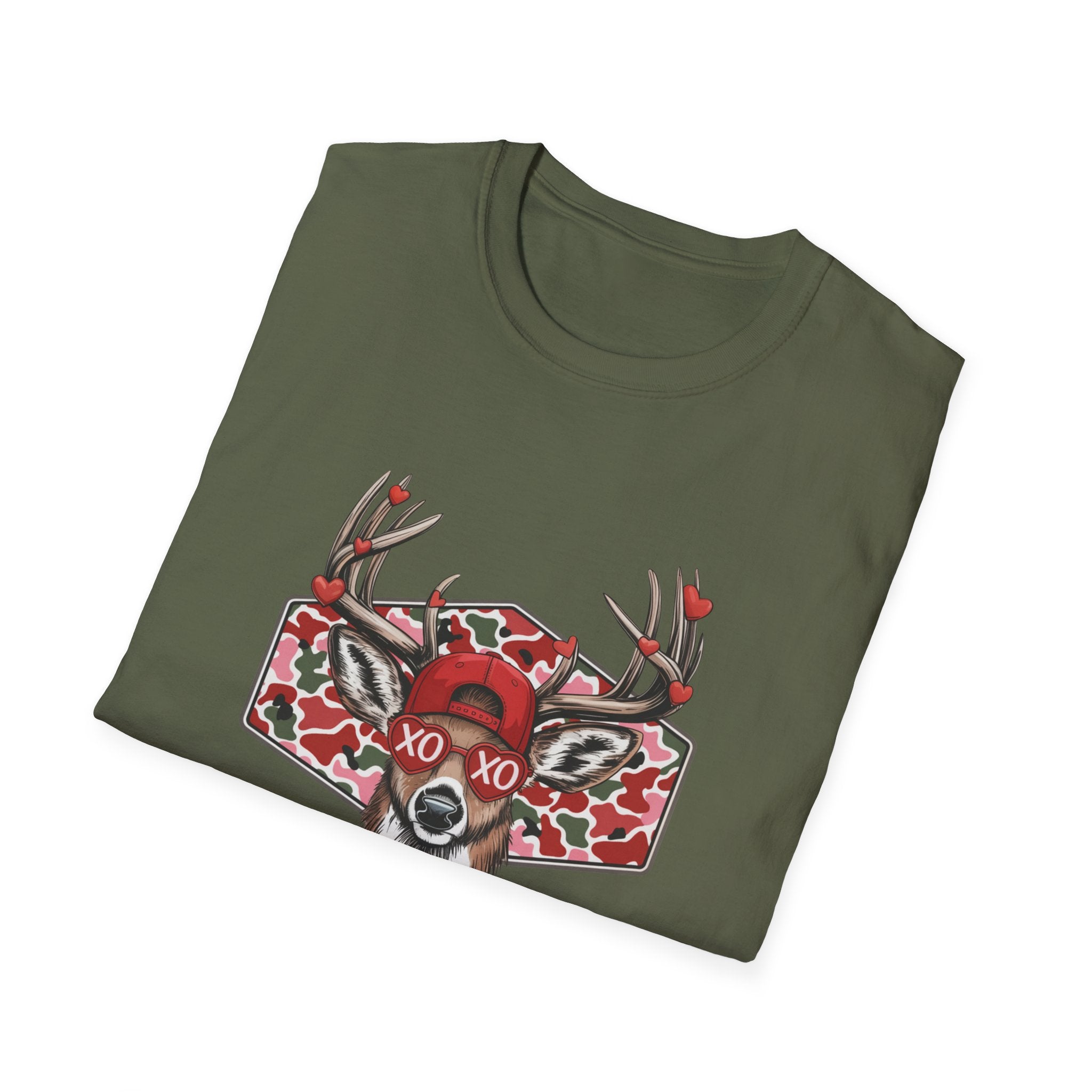 Deer Valentine- Unisex Softstyle T-Shirt