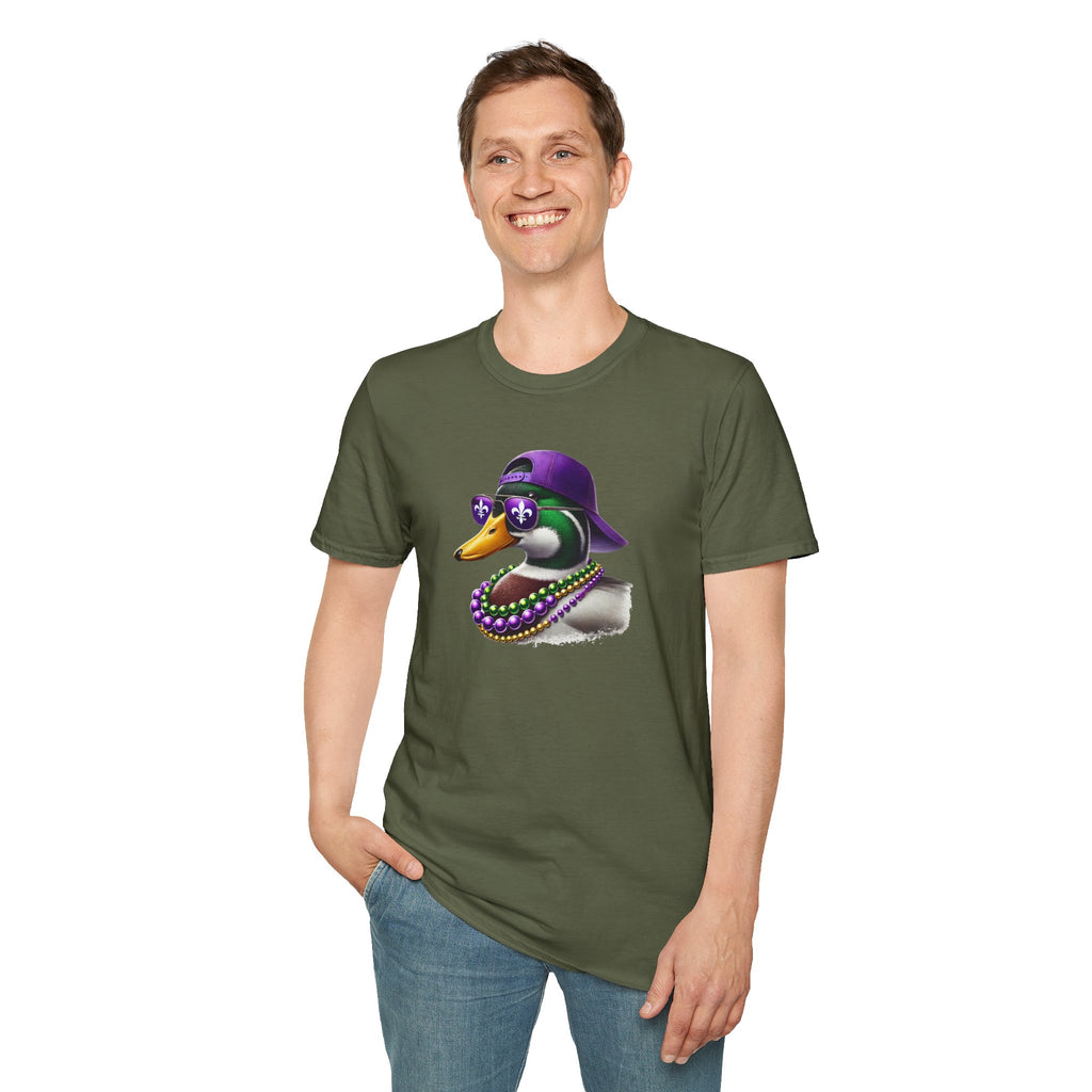 Ducking Mardi Gras- Unisex Softstyle T-Shirt