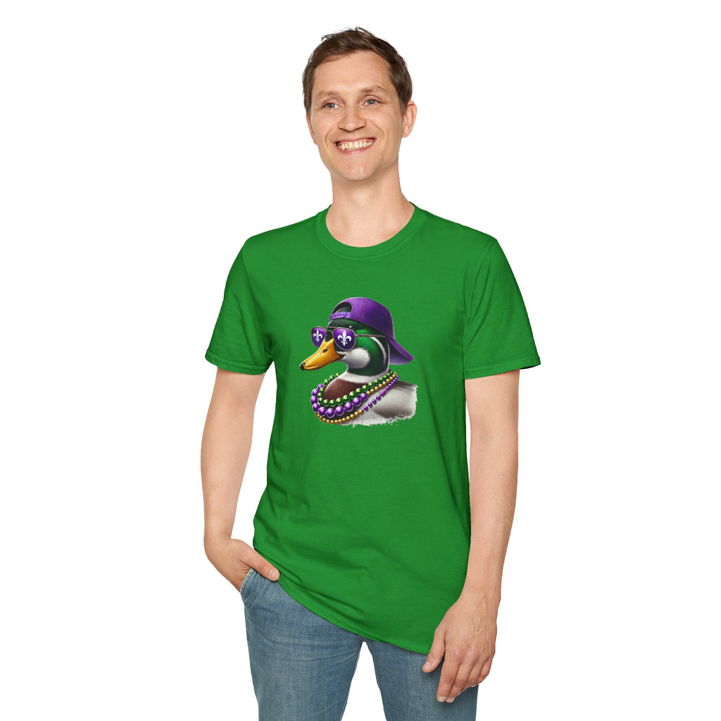 Ducking Mardi Gras- Unisex Softstyle T-Shirt