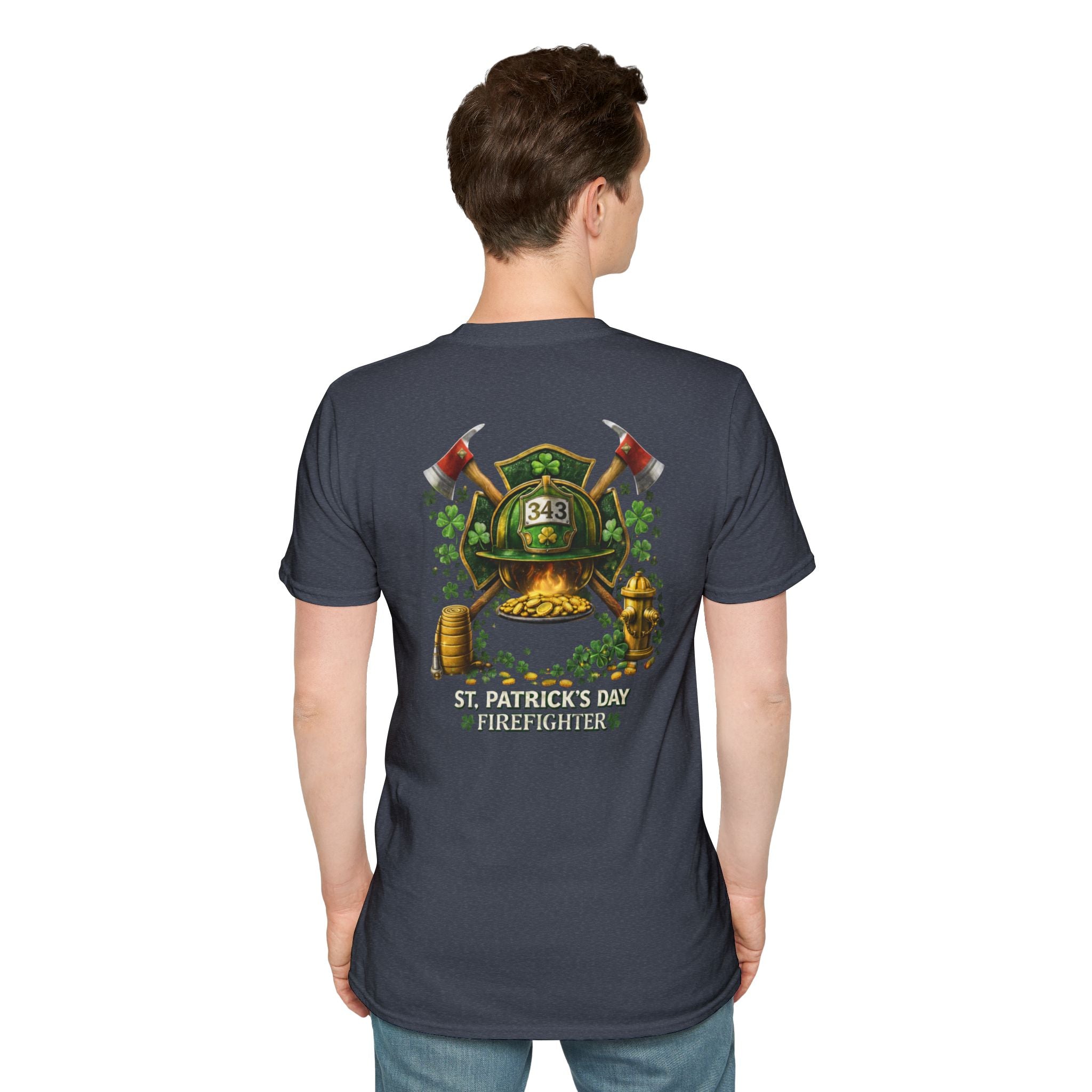 Lucky Firefighter- Unisex Softstyle T-Shirt