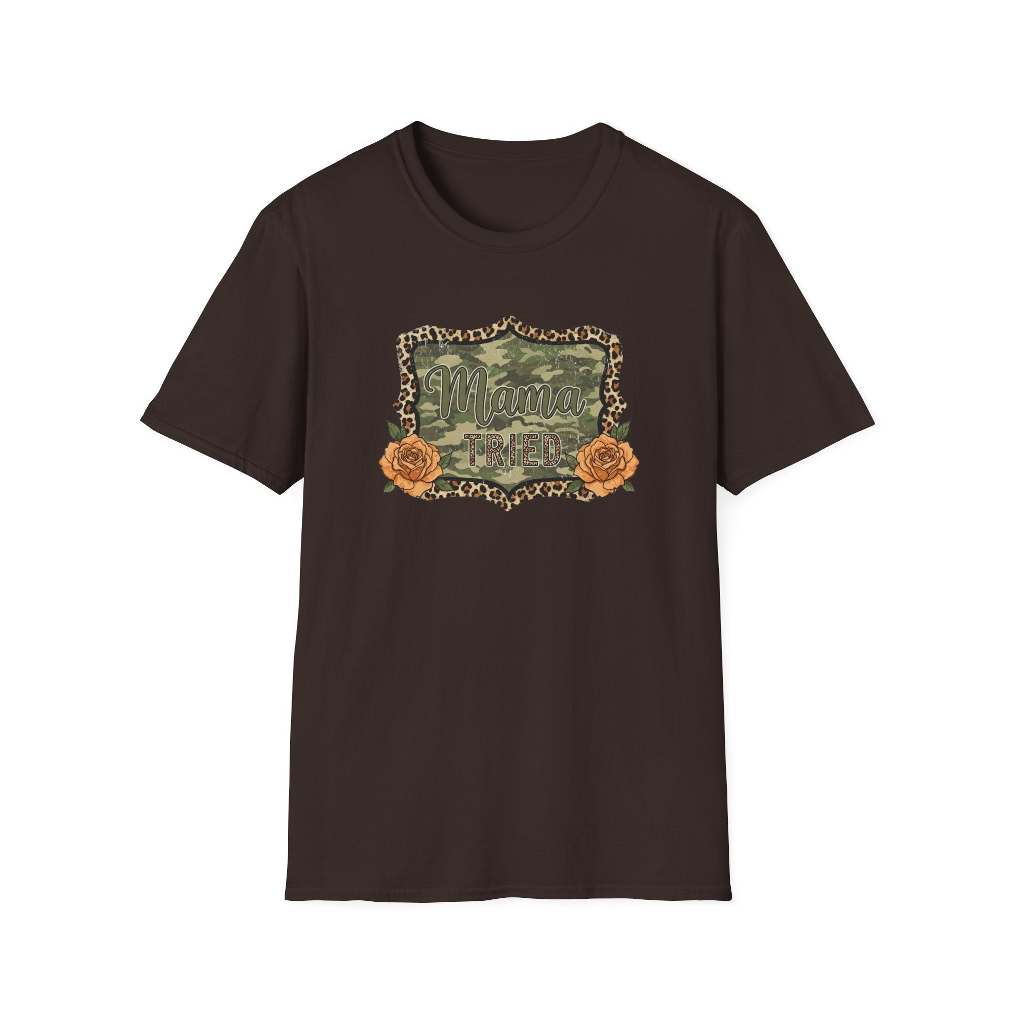 Mama Tried Camo- Unisex Softstyle T-Shirt