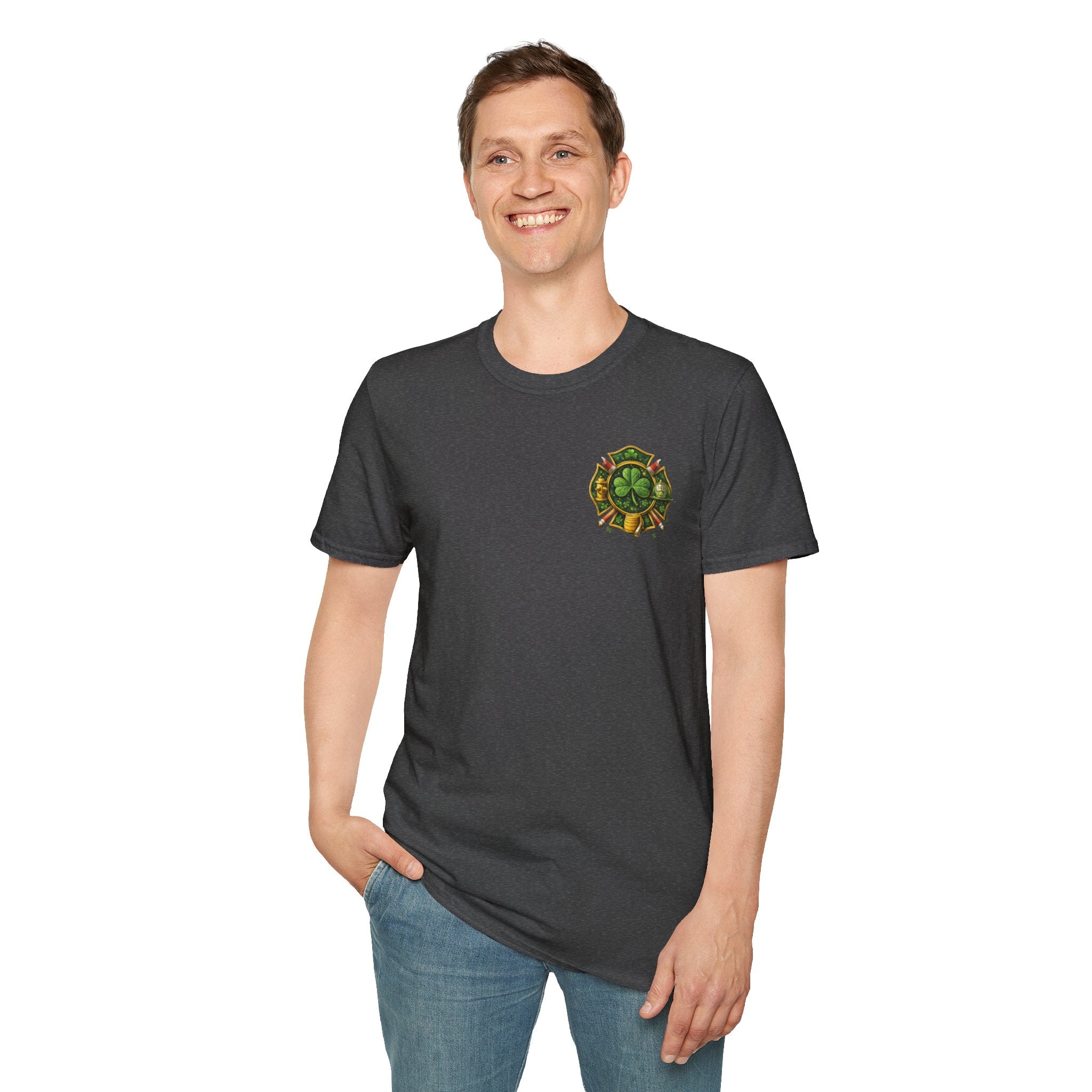 Lucky Firefighter- Unisex Softstyle T-Shirt