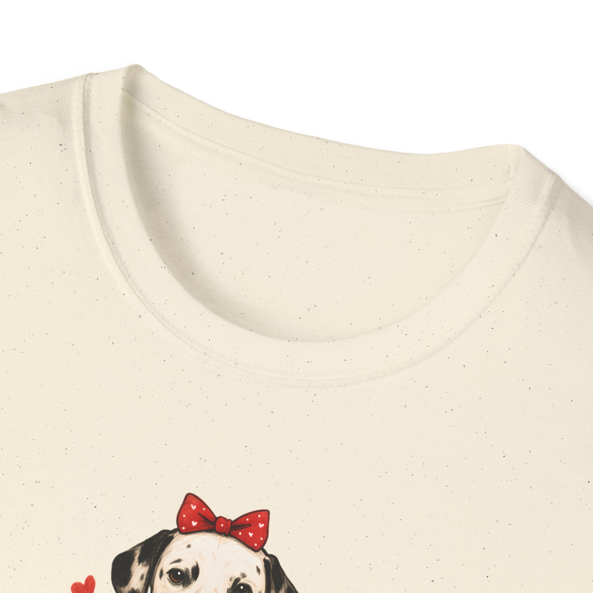 Dalmatian Head bow- Unisex Softstyle T-Shirt