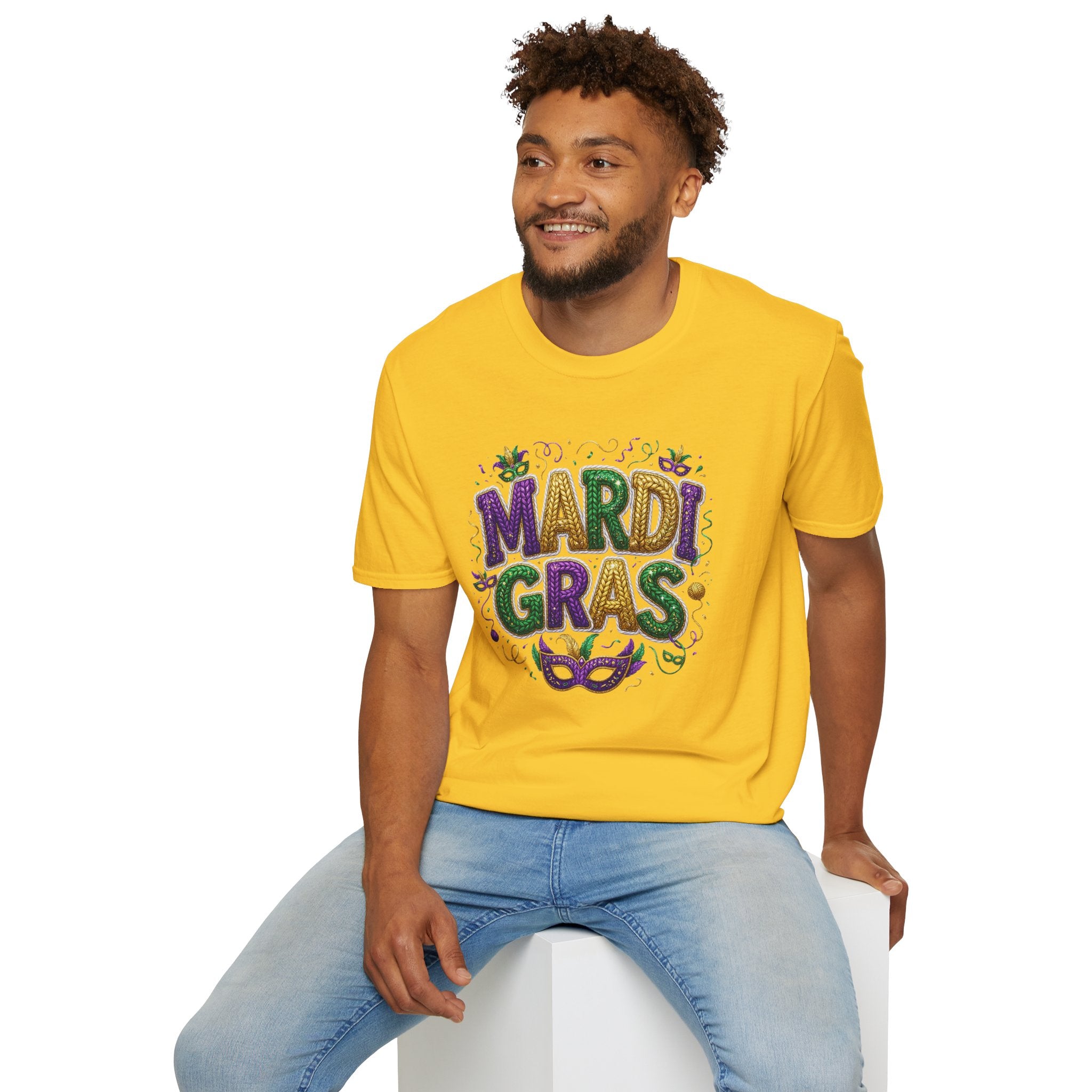 Braided Mardi Gras- Unisex Softstyle T-Shirt
