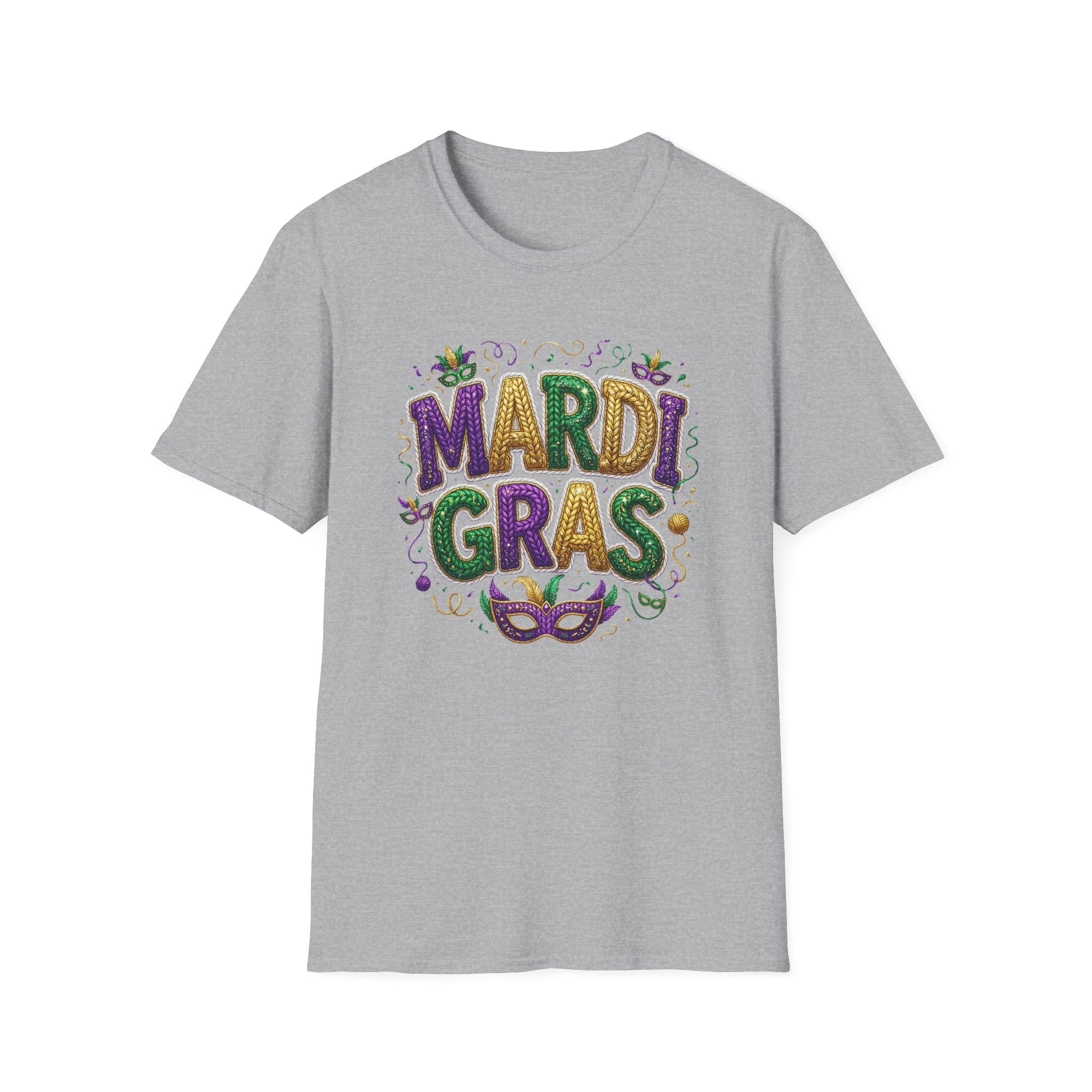 Braided Mardi Gras- Unisex Softstyle T-Shirt