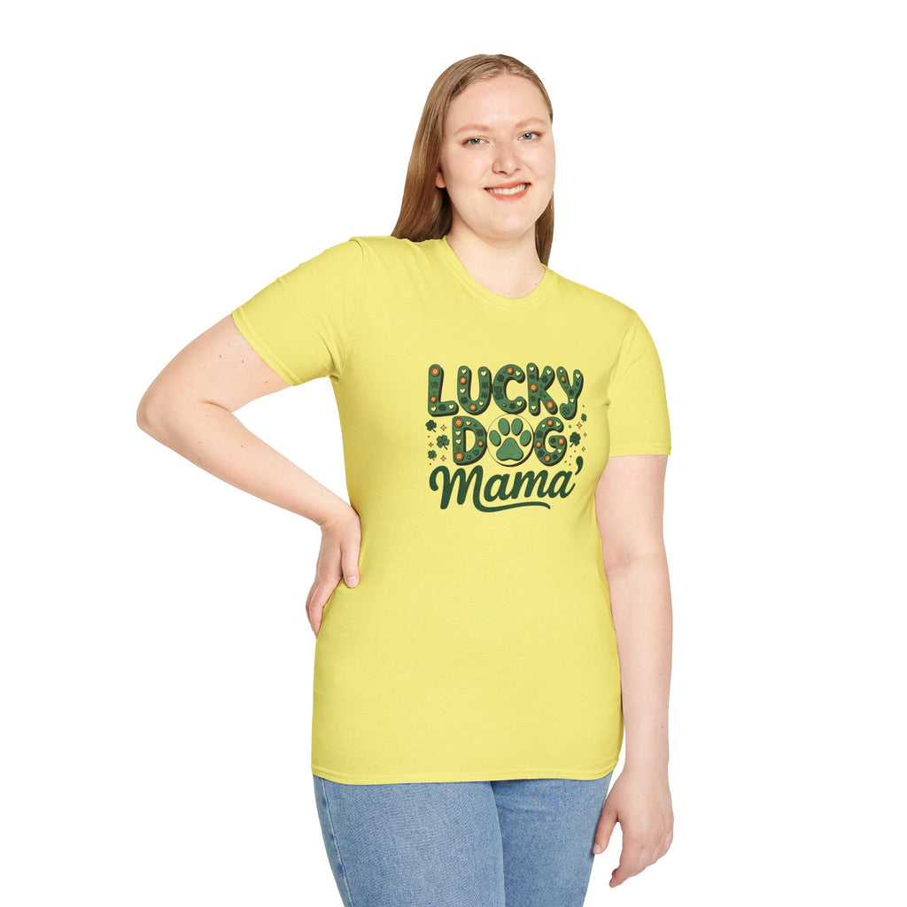 Lucky Dog Mama- Unisex Softstyle T-Shirt