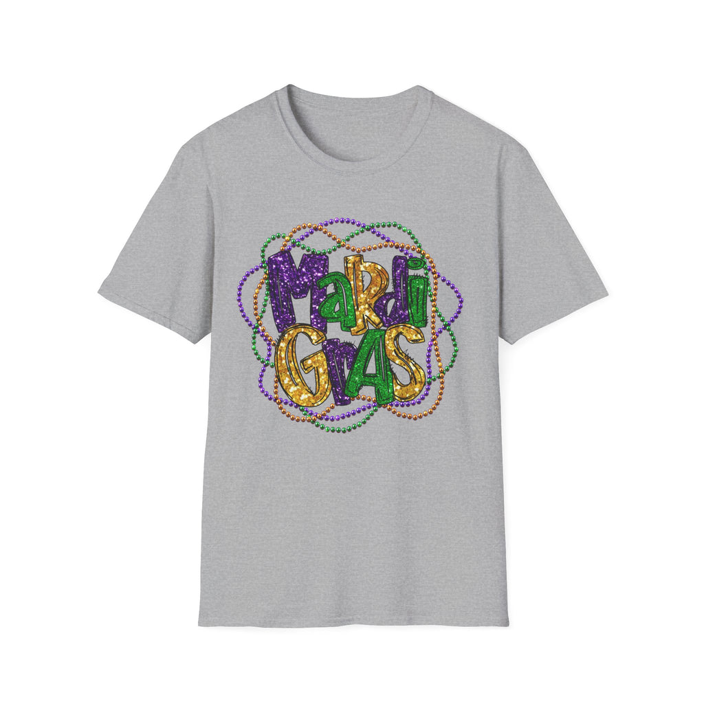 Mardi Gras Beads- Unisex Softstyle T-Shirt